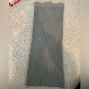 Anine Bing Charcoal Ribbed Pencil Skirt